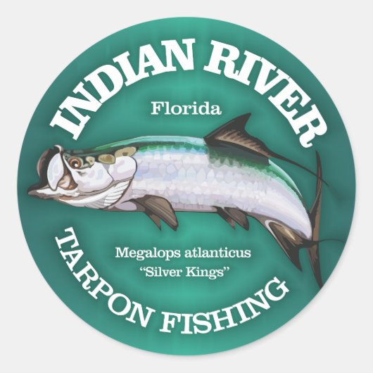 Indische rivier (Tarpon) Ronde Sticker (Voorkant)