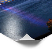 Indische rivierbrug in Twilight Foto Afdruk (Hoek)