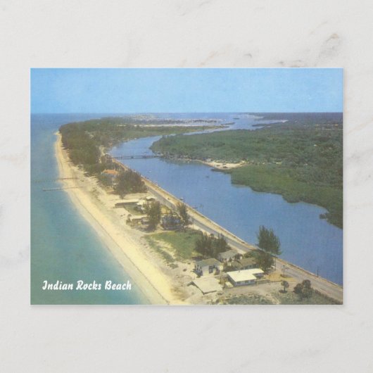 Indische Rocks Beach, Florida,  strandscène Briefkaart (Voorkant)