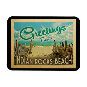 Indische Rocks Beach Vintage-reis Magneet