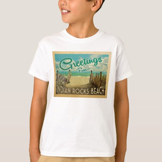 Indische Rocks Beach Vintage-reis T-shirt (Voorkant)