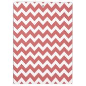 Indische Rode Chevron Floral Gray Monogram Klembord (Achterkant)