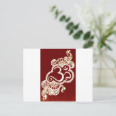 Indische rode henna briefkaart (Staand voorkant)