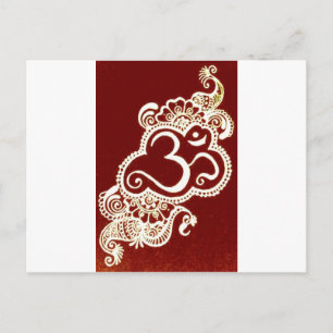 Indische rode henna briefkaart