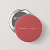 Indische rode minimalistische gewone moderne esthe ronde button 5,7 cm (Voorkant /achterkant)