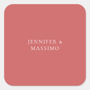 Indische rode minimalistische gewone moderne esthe vierkante sticker