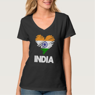 Indische rode vlagdag hindi Indische hartslag hind T-shirt