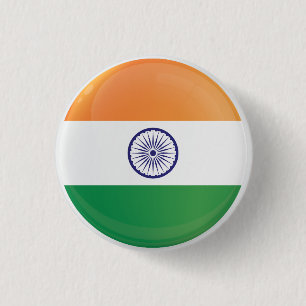 Indische ronde pictogramvlag button 3,2 cm