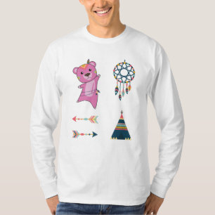 Indische roze Beer Sticker Beer drocatcher T-shirt