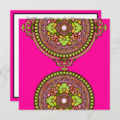 Indische roze Disks Weddenschap Kaart (Voorkant / Achterkant)