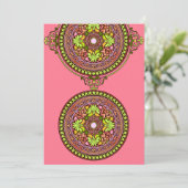 Indische roze Disks Weddenschap Kaart (Staand voorkant)
