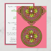 Indische roze Disks Weddenschap Kaart (Voorkant / Achterkant)