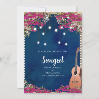 Indische Sangeet uitnodiging & Indische trouwkaart