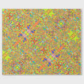 Indische sari of abstracte kunstgoud met vele kleu cadeaupapier (Vlak)