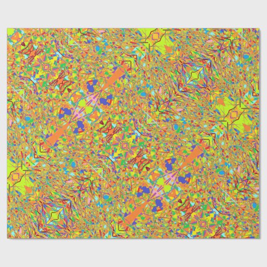 Indische sari of abstracte kunstgoud met vele kleu cadeaupapier (Vlak)