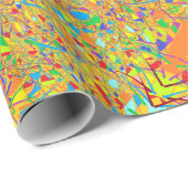 Indische sari of abstracte kunstgoud met vele kleu cadeaupapier (Rol Hoek)