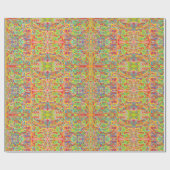 Indische sari ziet er abstract uit, medalleeuwen g cadeaupapier (Vlak)