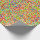 Indische sari ziet er abstract uit, medalleeuwen g cadeaupapier (Hoek)