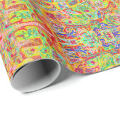 Indische sari ziet er abstract uit, medalleeuwen g cadeaupapier (Rol Hoek)