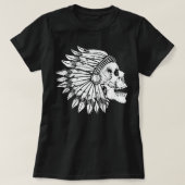 Indische schedel in hoofdhoofd  herr t-shirt (Design voorkant)