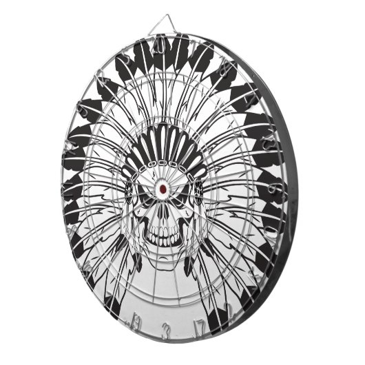 Indische schedelhoofd dartbord (Voorkant Rechts)