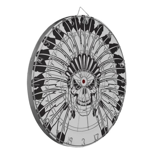 Indische schedelhoofd dartbord (Voorkant Links)