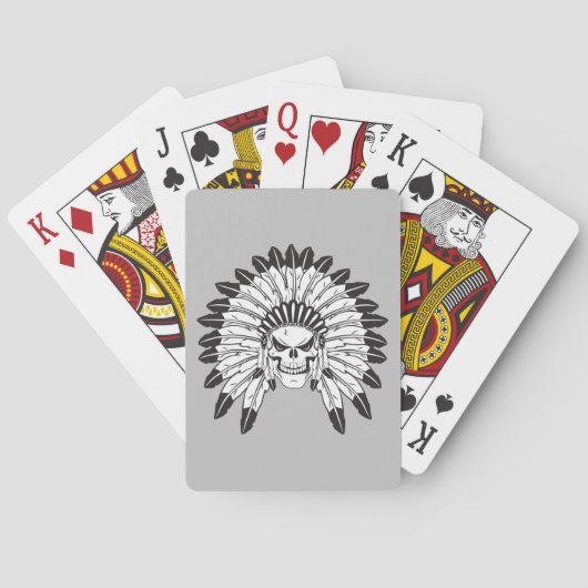 Indische schedelhoofd pokerkaarten (Achterkant)