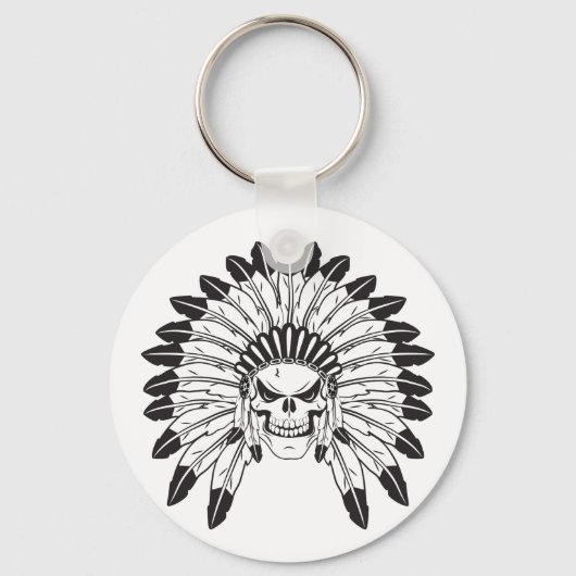 Indische schedelhoofd sleutelhanger (Voorkant)