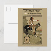  Indische scout op paardenpleisterij Briefkaart (Voorkant / Achterkant)