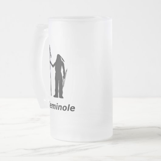 Indische Seminole Matglas Bierpul (Voorkant links)