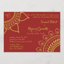 Indische SIkh Ik Onkar Wedding Invite Mehndi Sange
