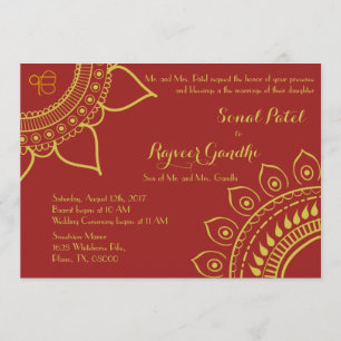 Indische SIkh Ik Onkar Wedding Invite Mehndi Sange Kaart