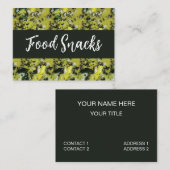 Indische snacks Dhokla Ontbijt Voedsel Visitekaartje (Voorkant / Achterkant)