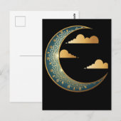 Indische spiritualiteit maan heilige halve maan briefkaart (Voorkant / Achterkant)