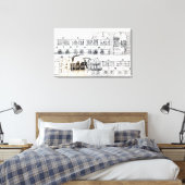 Indische spoorweg canvas afdruk (Insitu (Slaapkamer))