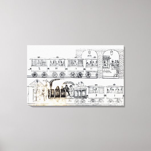 Indische spoorweg canvas afdruk (Voorkant)