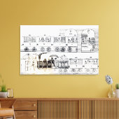Indische spoorweg canvas afdruk (Insitu (Woonkamer))
