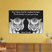 Indische spreekwoordelijke tijgers op canvas (Insitu (Woonkamer))