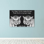 Indische spreekwoordelijke tijgers op canvas (Insitu (Houten vloer))