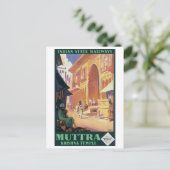 Indische staatsspoorwegen Muttra Krishna Temple Briefkaart (Staand voorkant)