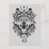 Indische stam Wolf Briefkaart (Voorkant)