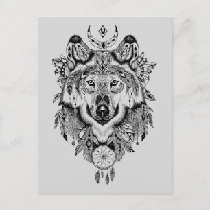 Indische stam Wolf Briefkaart