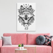 Indische stam Wolf Canvas Afdruk (Insitu (Woonkamer))