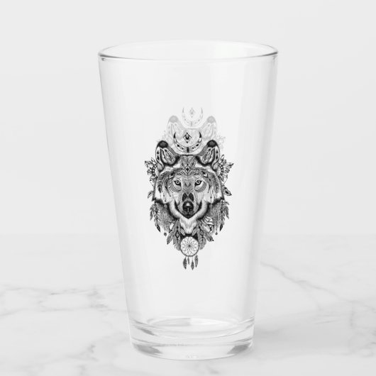 Indische stam Wolf Glas (Achterkant)