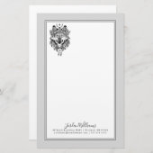 Indische stam Wolf | Jouw namen toevoegen Briefpapier (Voorkant / Achterkant)