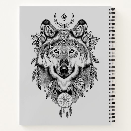 Indische stam Wolf Notitieboek (Achterkant)