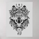 Indische stam Wolf Poster (Voorkant)