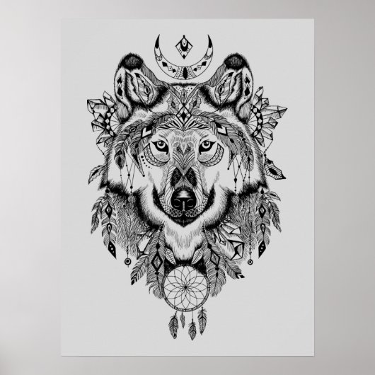 Indische stam Wolf Poster (Voorkant)