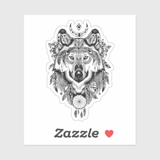 Indische stam Wolf Sticker (Vel)