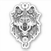 Indische stam Wolf Sticker (Voorkant)